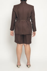 Modern Blazer in Stripe Brown
