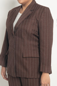 Modern Blazer in Stripe Brown