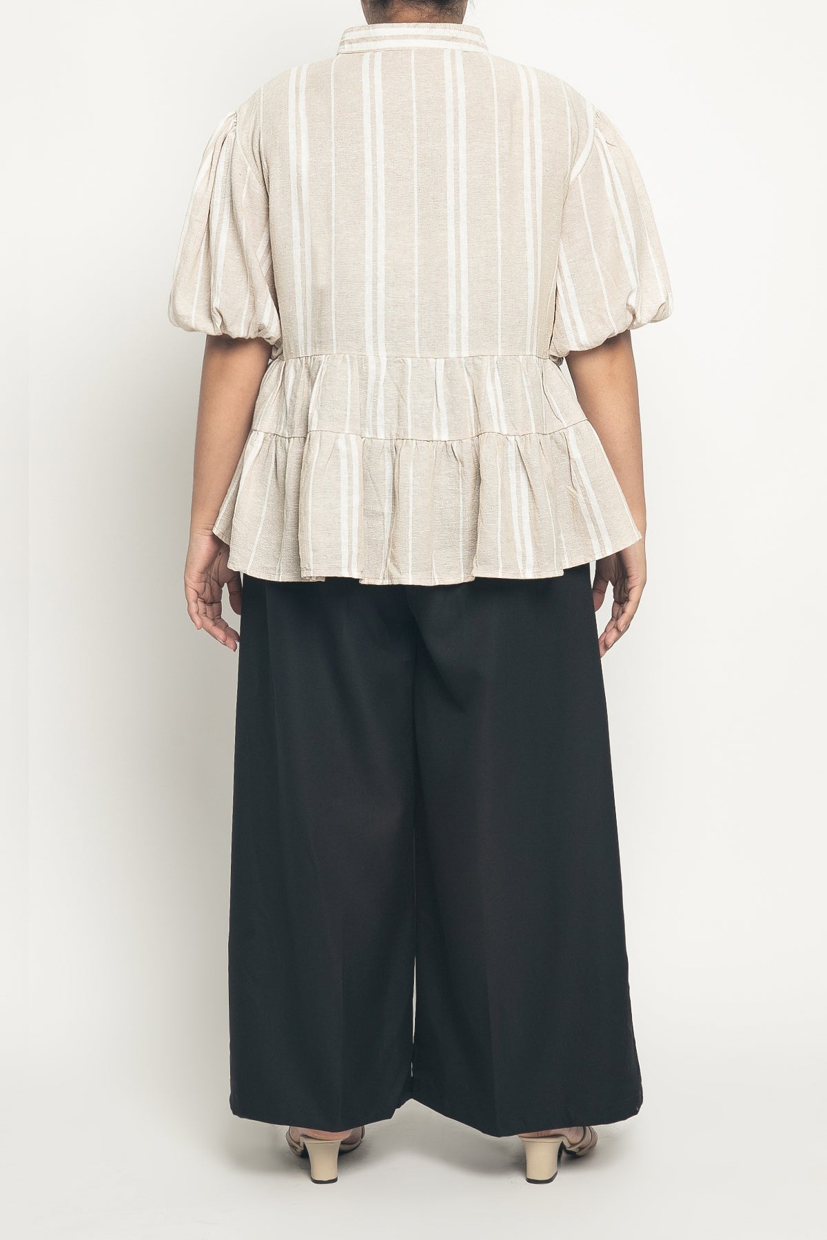 Celebrate Top in Stripe Light Brown