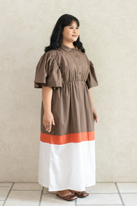 Avya Dress in Brown
